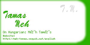 tamas meh business card